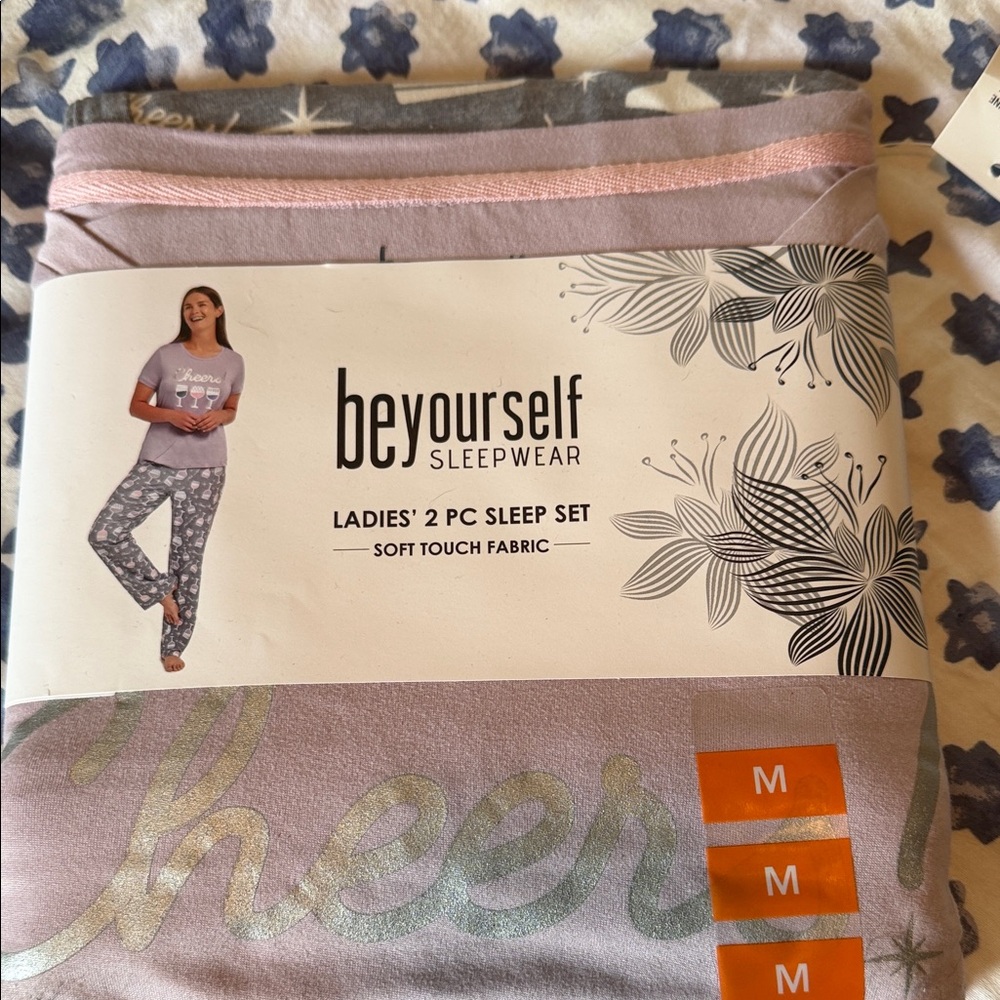 Sleepwear Ladies' 2 Pc Sleep Set - Pink and Gray